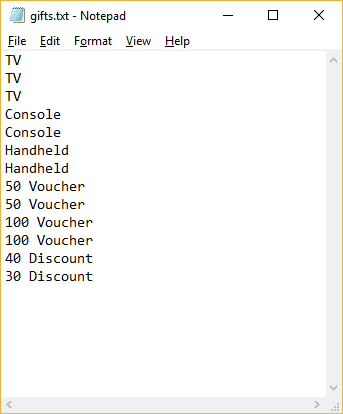 Command Line Lottery