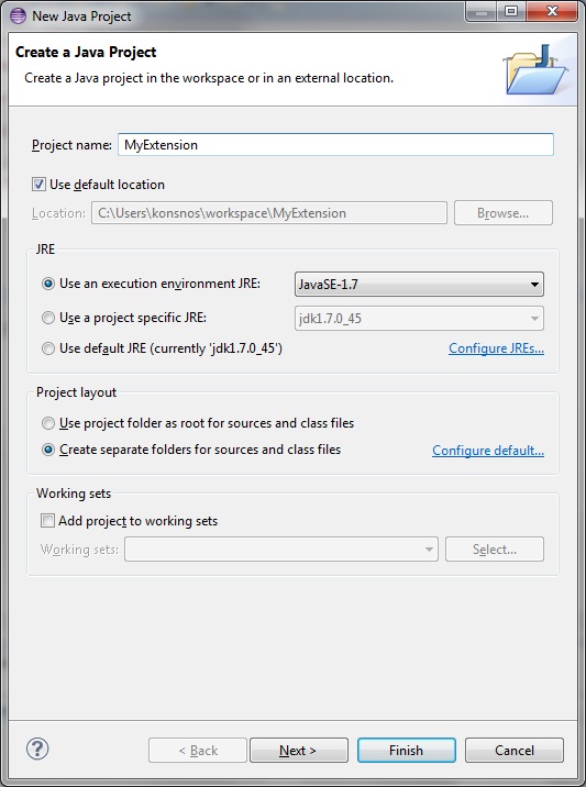 Create Java Project