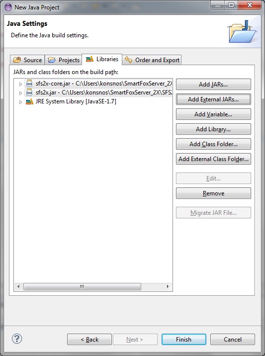 Java Settings