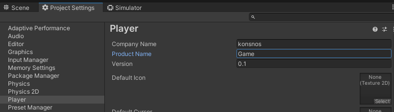 Player settings
