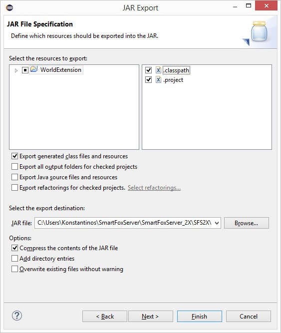 Export Jar from Eclipse